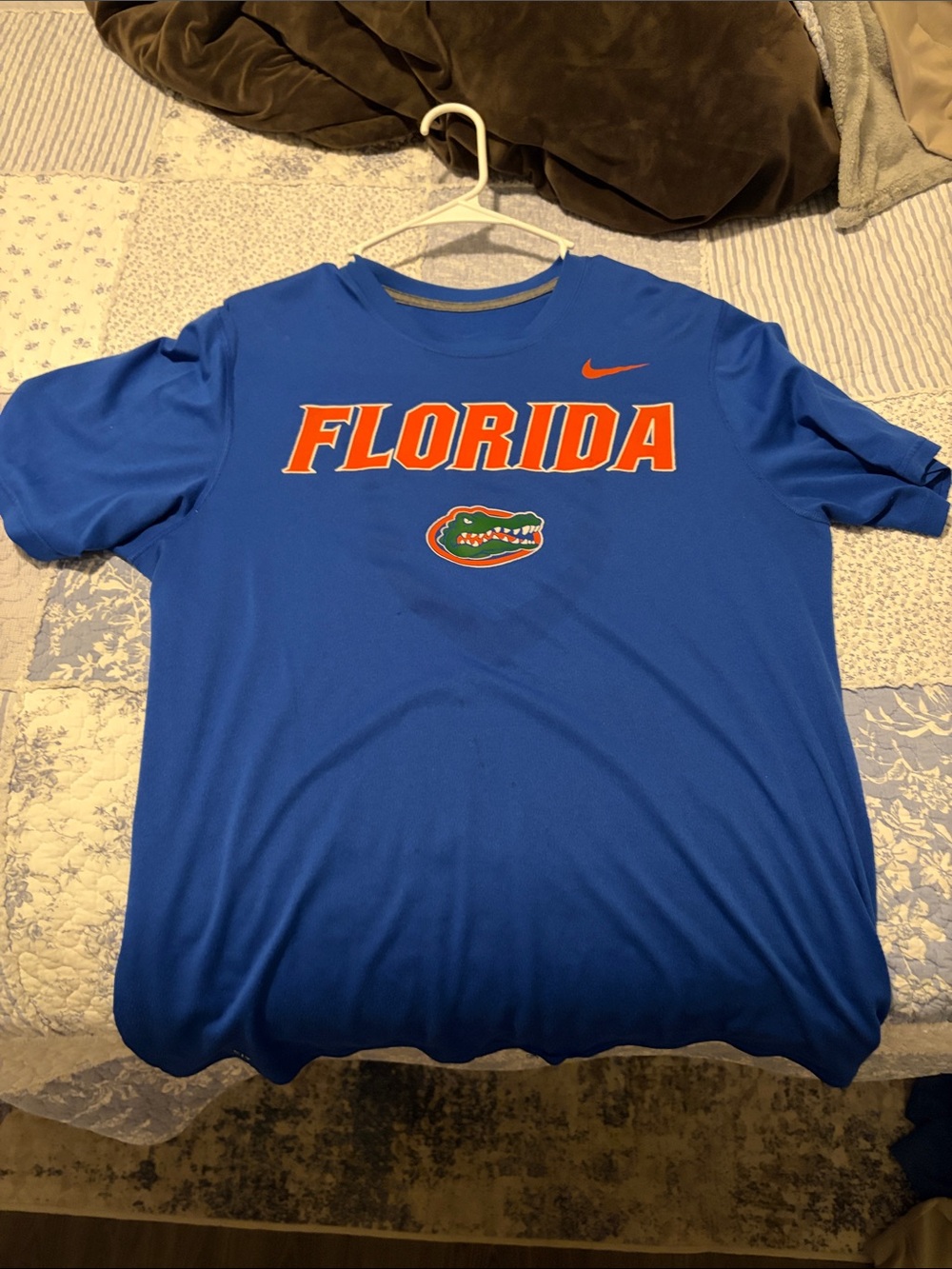Nike Royal Blue Florida Gators Short Sleeve Tee with Orange Accents